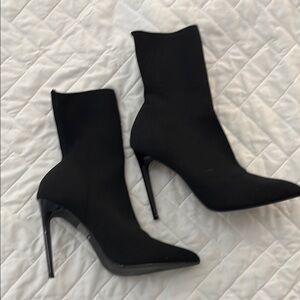 Elegant Black Stiletto Ankle Boots